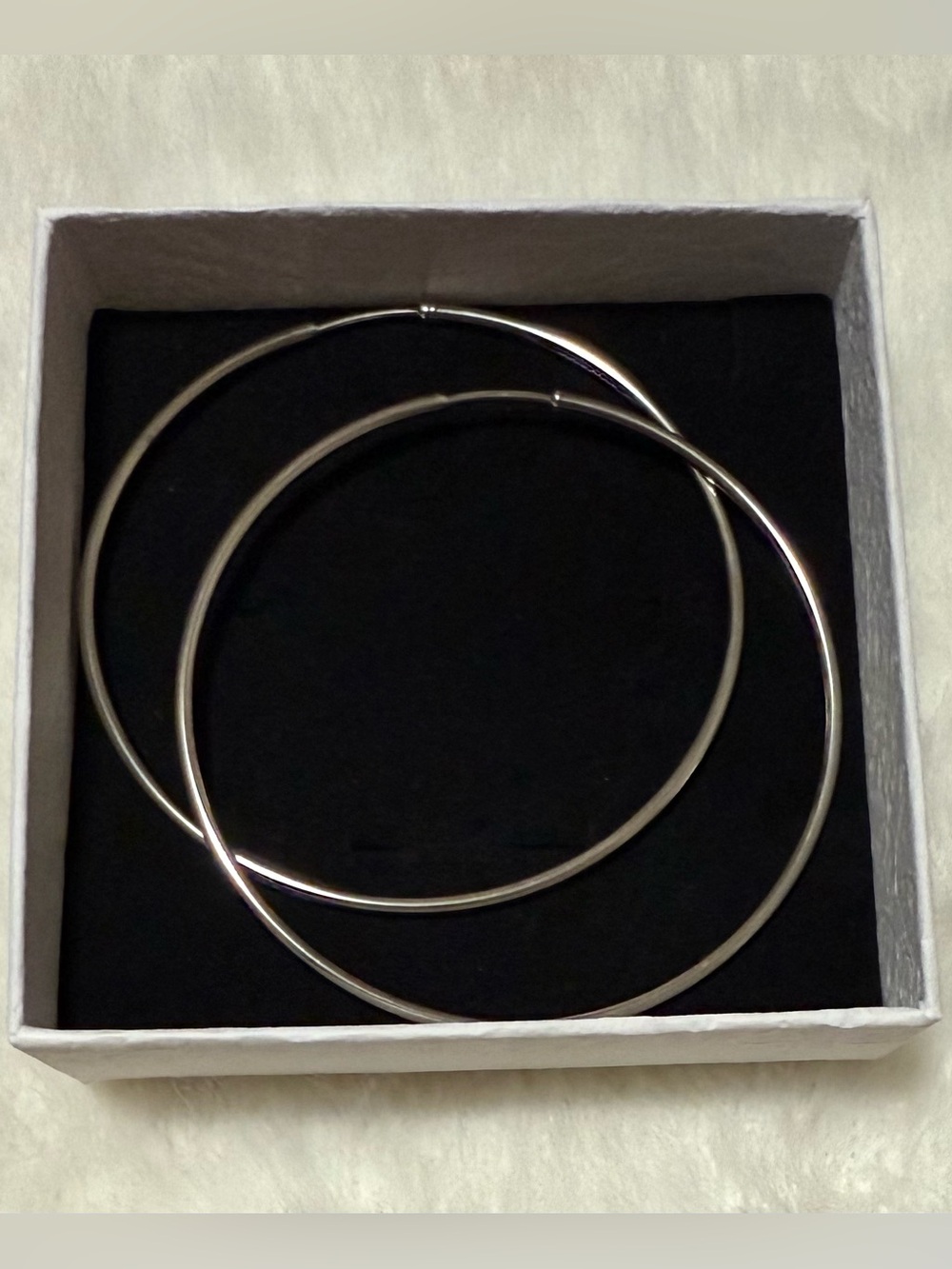Large Hoop Earrings Stainless Steel Size 7cm